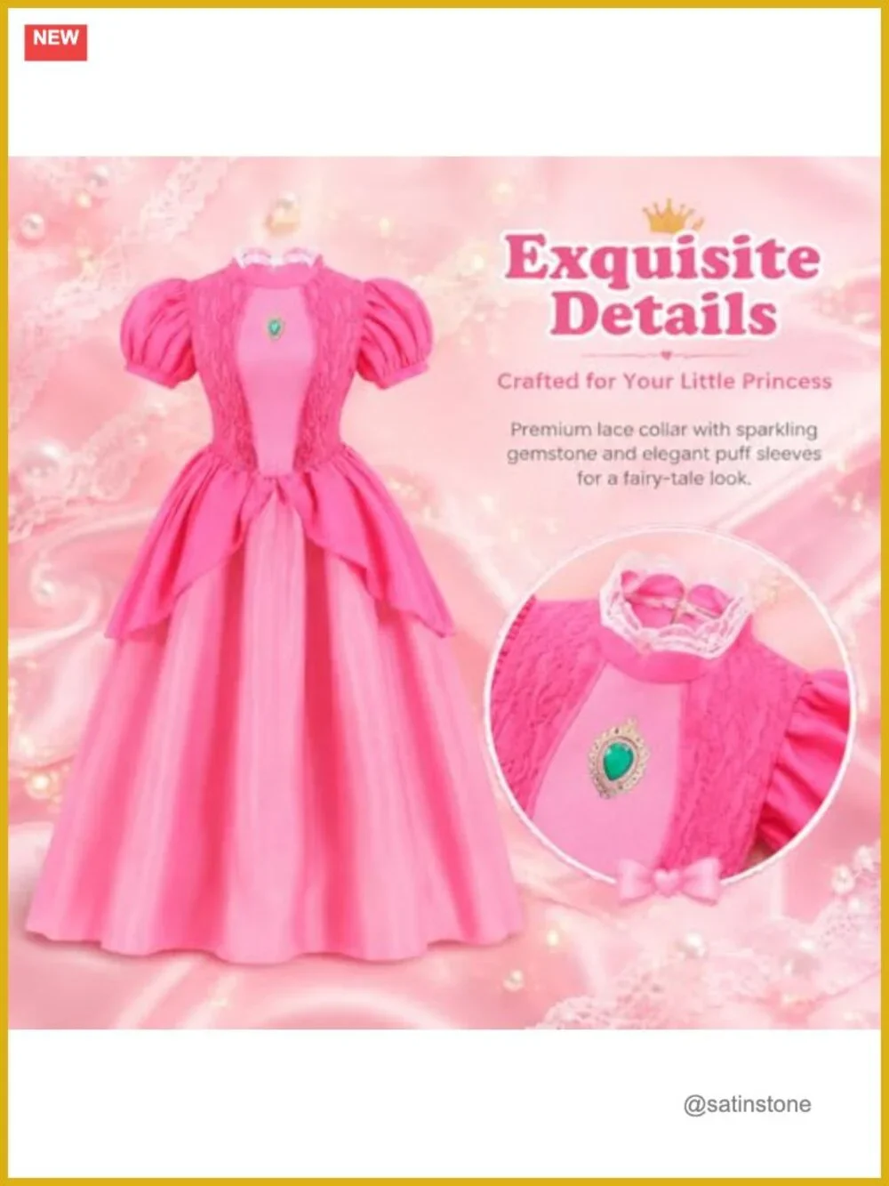 Princess Costume Dress Women Adult Halloween with Accessories Set 6 Pieces